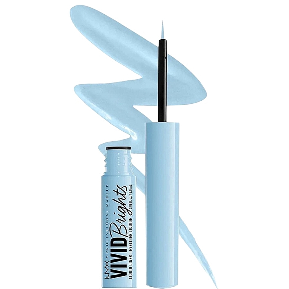5 x NYX Makeup Vivid Brights Liquid Liner, Blue Thang
